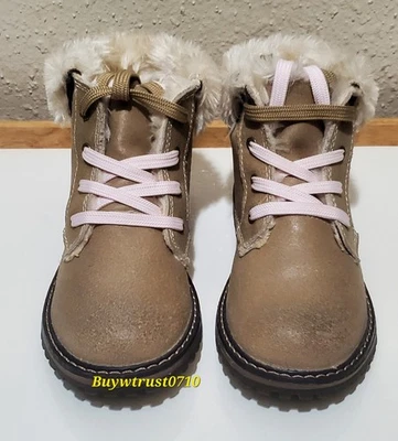  POLO Ralph Lauren Burnley Botas de Cuero Caquis Forradas de Vellón Niños Pequeños Talla 11 Foto 1 de 4