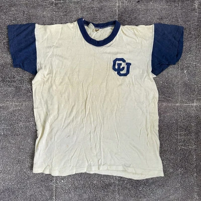 Mens Vintage 60's Russell Southern Co Colorado Buffaloes CU Buffs Jersey Shirt M - Image 1 of 4