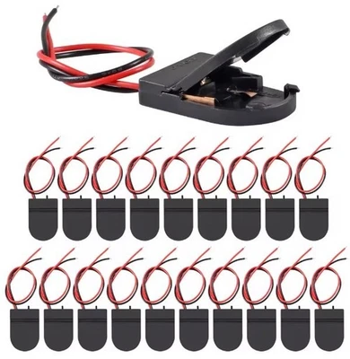 Batteriehalter Knopfzellenhalter CR2032  Ein-Aus Schalter Mit Draht Batteriefach - Bild 1 von 4