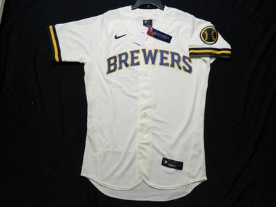 Camiseta deportiva auténtica Milwaukee Brewers Elite Flex Base Home crema 56 Reg. $305 Foto 1 de 4