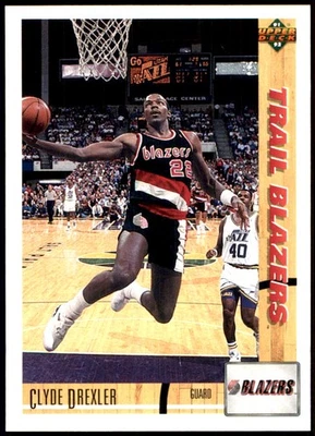 Clyde Drexler 1991-92 cubierta superior #357 Trail Blazers NBA LEER ENVÍO GRATUITO Foto 1 de 2