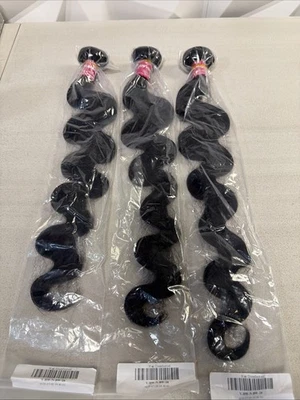 Paquetes de cabello humano virgen Bodywave 24x3  Foto 1 de 4