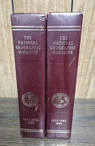 National Geographic Magazine 1982 Complete Year 12 Issue 2 Slip Cases - Imagen 1 de 2