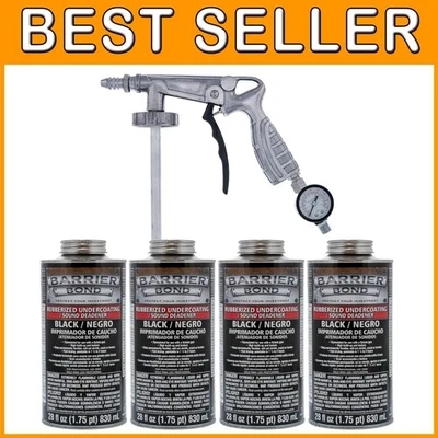 Barrier Bond - комплект спрея для покрытия, черный, 28 унций 4 упаковки - Изображение 1 из 2
