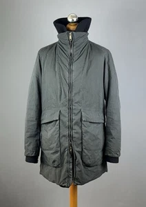 TRANSIT UOMO Gray Garment Dyed High Neck Big Pockets Down Jacket Coat Size M - Picture 1 of 16