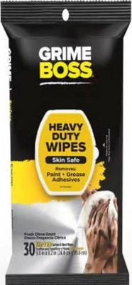 Grime Boss 30-Count Surface and Hand Wipes Heavy Duty Cleaning Wipes.