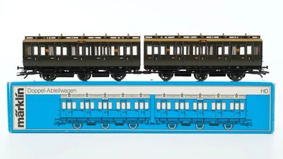 Märklin H0 4207 Abteilwagen (1557/1558) 2.Kl. B3/B3 der KPEV (Berliner Stadtbahn - Bild 1 von 4