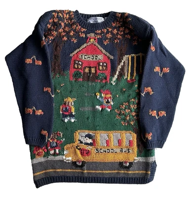 Suéter escolar tejido vintage de Northern Isles para mujer talla pequeña S "hecho a mano" Foto 1 de 4