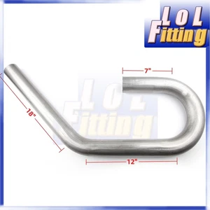 NEW 3" OD 45 & 180 Degree U J Combo Mandrel Bend Stainless Steel Exhaust Pipe US - Picture 1 of 11