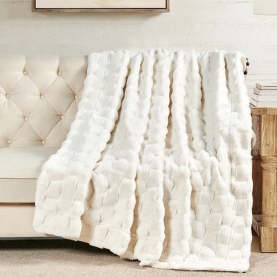 Manta de piel sintética de ladrillo lujosa suave reversible micromink manta regalo Foto 1 de 4