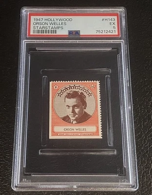 Orson Welles Rookie PSA 5 1947 Hollywood Starstamps Stamp Card Citizen Kane Star - Image 1 of 4