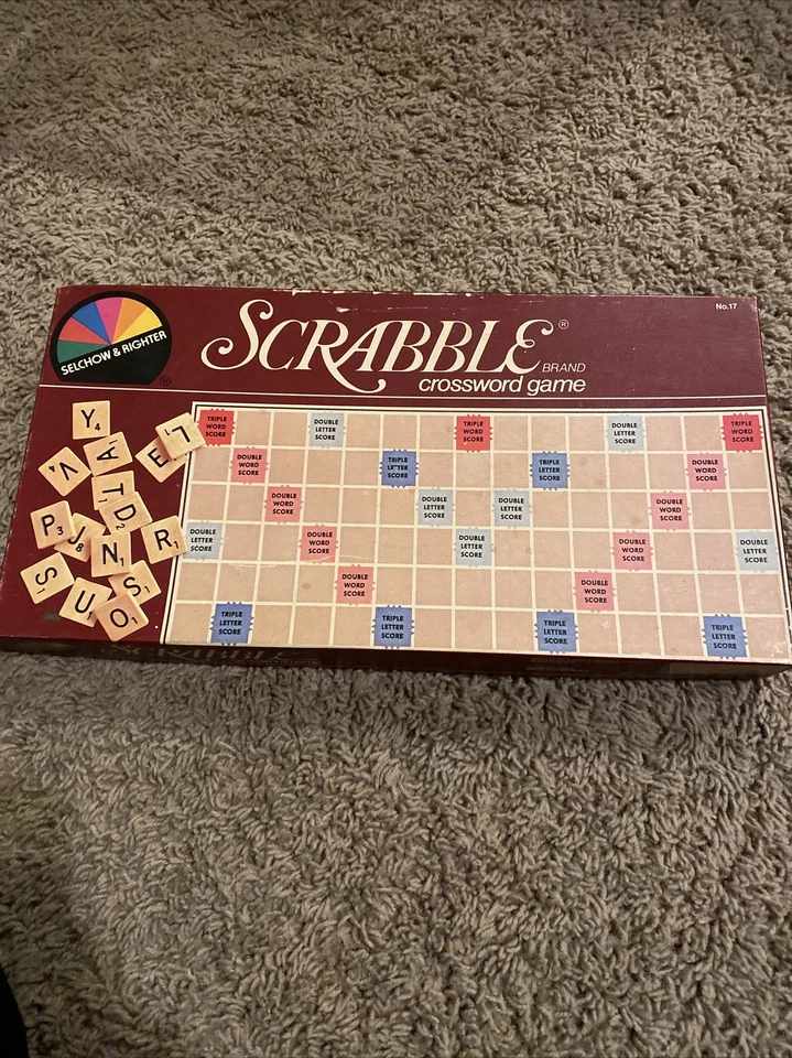 Vintage Scrabble Crossword Game  1982 Selchow & Righter No.17 16 - Image 1 of 4