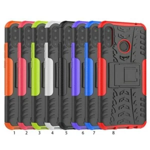 Shockproof Kickstand Dual Layer Hybrid Builder Case Cover for All Huawei Models - Picture 1 of 19