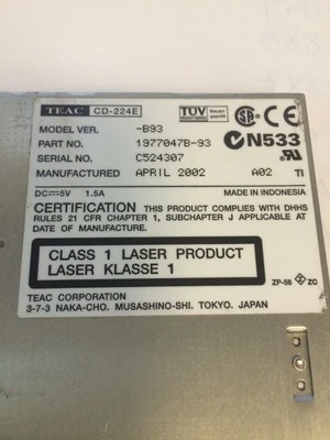 TEAC CD-224E CD-ROM Drive - Image 1 of 3