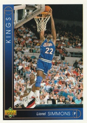 Lionel Simmons 1993 Upper Deck #99 Sacramento Kings NBA Card Free Shipping - Image 1 of 2