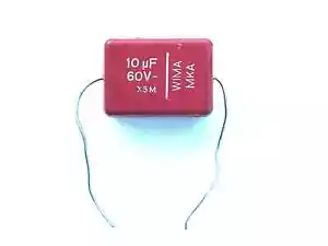 2x Condensador WIMA Vintage 10uF 60vdc - Tipo MKA - NOS - Imagen 1 de 1