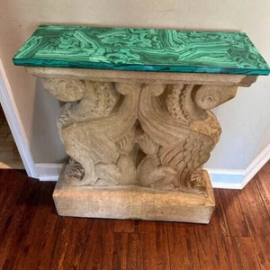 12"x18"Unique Malachite Dining Coffee Table Top Gemstone Luxury Living Room Deco - Picture 1 of 8