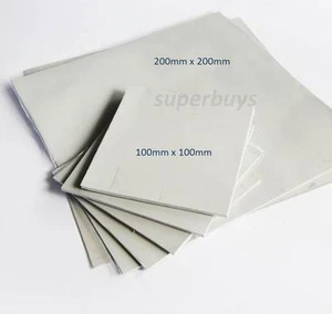 Grey 100x 100x 1.5mm Silicone Thermal Pad Sheet Computer Chip Heat Sink HeatSink - Zdjęcie 1 z 3