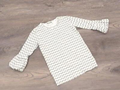 Excelente estado usado Matilda Jane meninas tamanho 6 alice cinza puffer top bom hart chevron zig zag - Imagem 1 de 3