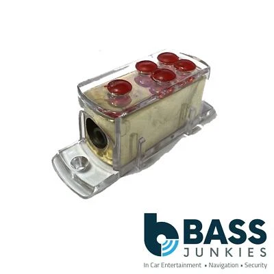 AUTOLEADS G2-11 Car Amplifer Amp Earth Distribution Block 1x4 AWG In 4x8 AWG Out - Image 1 of 2