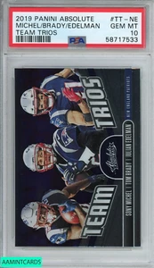 Panini Absolute Team Trios 2019 Michel Brady Edelman #tt-ne PSA 10 gemas Mt - Imagen 1 de 3