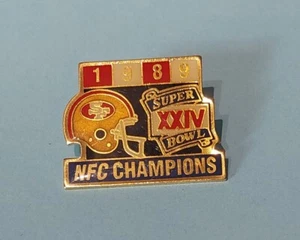 PIN / PINS / SUPER BOWL XXIV - 1989 49ERS NFC CHAMPIONS NFL FOOTBALL - Photo 1 sur 1