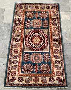 High Quality Afghan Handmade Kazak Rug, Floor Rug, Living Room Rug 3x5 ft - Picture 1 of 8