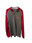 Ole Miss Rebels Antigua Grey and Red Quarter Zip Pullover Siz Large