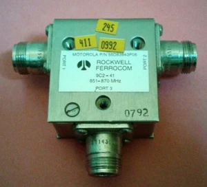 FERROCOM Coaxial Isolator/circulator 9c2-41 851-870 mhz MOTOROLA 58D83843P06 - Picture 1 of 1