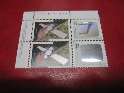 CANADA Unitrade#1441-42 42c CANADA IN SPACE UL INSCRIPTION BLOCK MNH - Image 1 of 2