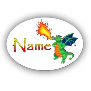 Türschild personalisiert grüner Drache mit Name / Namenschild fürs Kinderzimmer - Bild 1 von 6