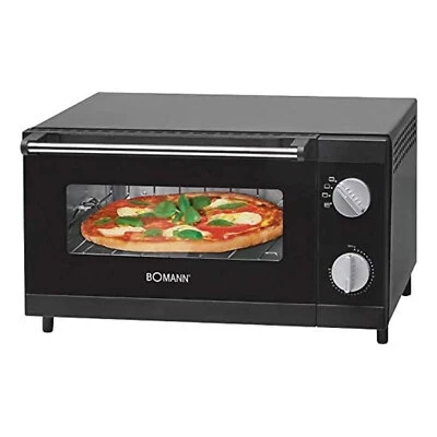 BOMANN MPO 2246 CB Pizzaofen schwarz Kompaktbackofen 1000 Watt 12 Liter Backraum - Bild 1 von 3