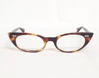 De colección Años 60 Mujeres Ojo de Gato Gafas Monturas Ojos de Gato Gafas Color Tortuga Anteojos Foto 1 de 4
