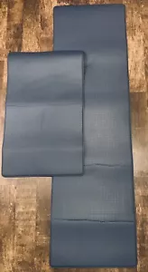 Anti Fatigue Kitchen Mat 2 Piece Set for Floor Non Slip Easy Clean Blue Textured - Picture 1 of 11
