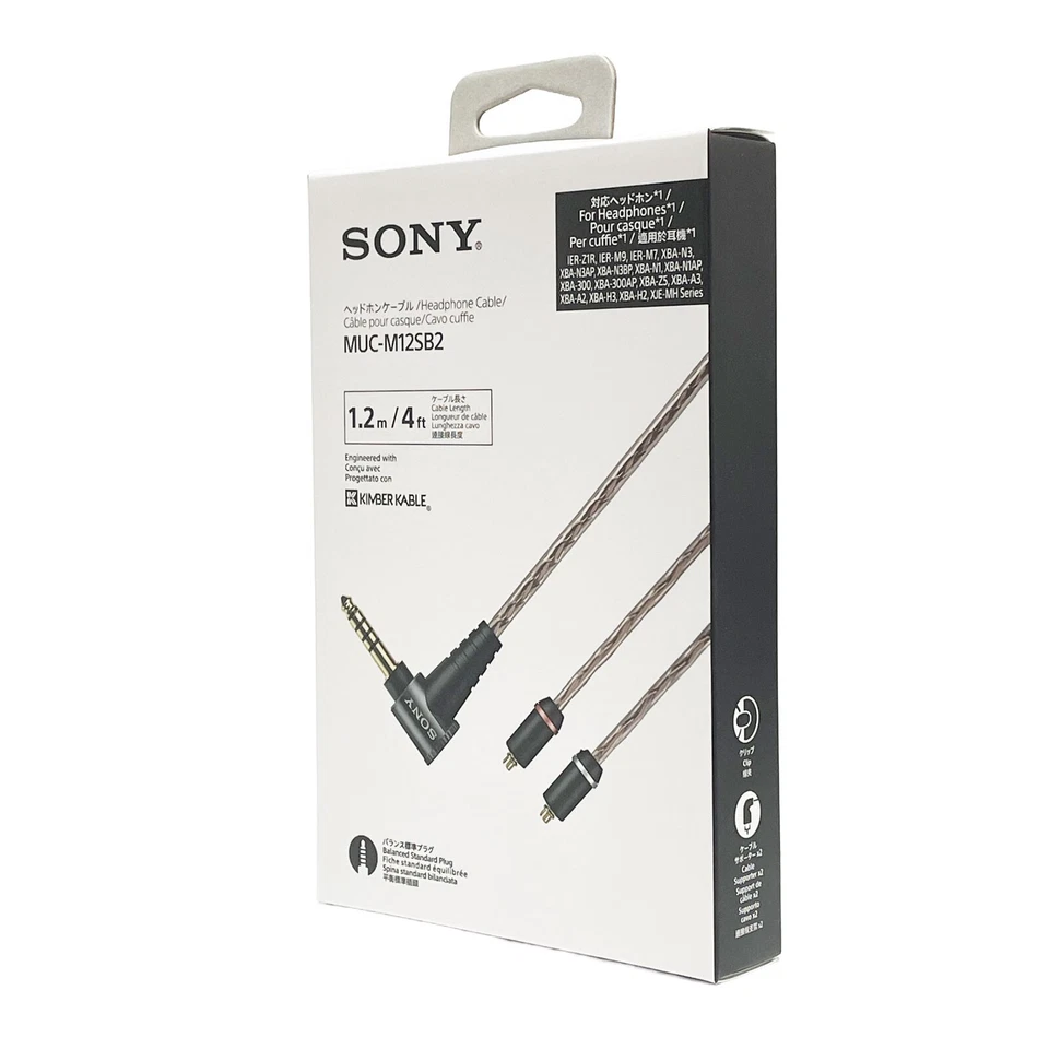 SONY MUC-M12SB2 4.4mm MMCX Balanced Plug 1.2m Audio Cable for IER-Z1R IER-M9 - Image 1 of 1