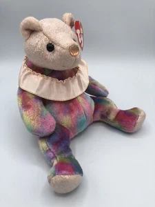 Ty Beanie Babies October Bear 2001 PE Pellets VTG Y2K Baby Birthday Animal - Imagen 1 de 17