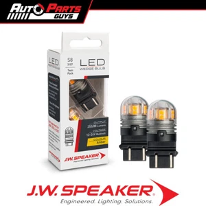 JW Speaker 3157NA / S8 Wedge Bulb LED Pair 12V - 24V Amber - Picture 1 of 1