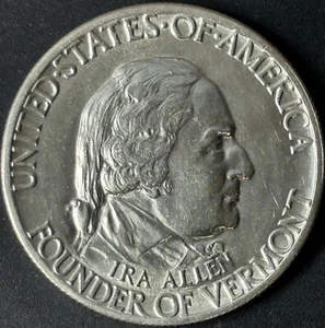 1927 50¢ Vermont Commemorative Half Dollar - Raw Uncirculated - See Pictures - Picture 1 of 3