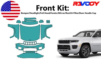For Jeep Grand Cherokee Overland 22-25 Front Paint Protection Film PreCutKit PPF - Image 1 of 4