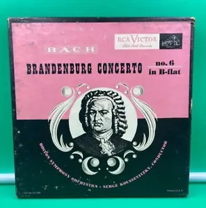 BRANDENBURG CONCERTO NO 6 IN B FLAT 45 RECORD SET WITH BOX RCA VICTOR BACH - Picture 1 of 6