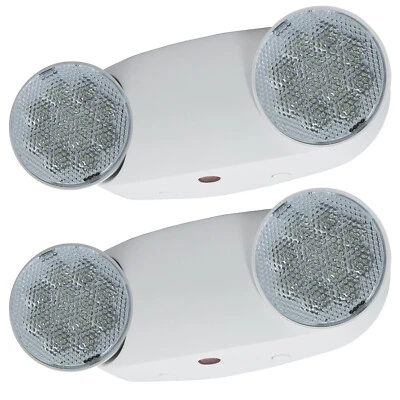 LIGHT FIXTURE INDUSTRIES LFI Lights | LED Emergency Light | Bright Bug Eye Battery B/U | 2pk EL-M2-W-BB-2