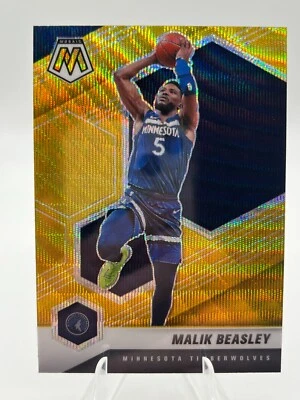 2020-21 Panini Mosaic - Malik Beasley #162 Gold Wave Prizm - Image 1 of 2