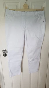 Roman White Stretch 3/4 Jeggins size 16 Petite, elastic waist - Picture 1 of 4