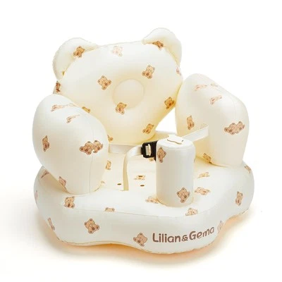 Asiento de bebé inflable - Silla de bebé inflable con bomba incorporada para bebés 3 meses Foto 1 de 4