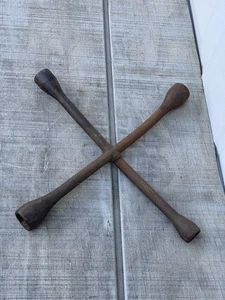 Vintage 4 Way Lug Wrench Tire Iron Cross - Foto 1 di 3