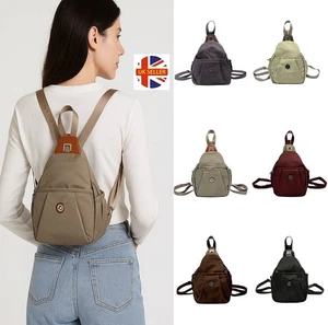 Woman Girl Boutique Classic Plain Mini Small Cloth Fabric Backpack Rucksack New - Picture 1 of 58