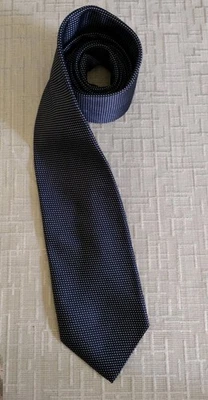 NWOT Ermenegildo Zegna Burgo Dots Navy 100% Silk Tie Made in Italy - Image 1 of 4