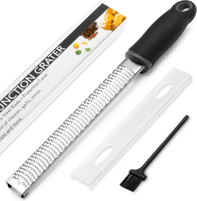 Edelstahl Zester Reibe Parmesan Zitronen Ingwer Muskatnuss Scharfe Klinge Spülma - Bild 1 von 4