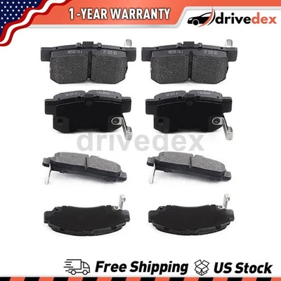 Front Rear Semi-Metallic Brake Pads For 2000 2001 2002 2003 2004 1999 Acura RL_D - Image 1 of 4