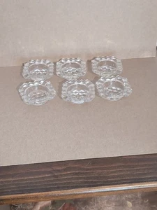 6 Fostoria American Individual Ash Trays 3" - Picture 1 of 4